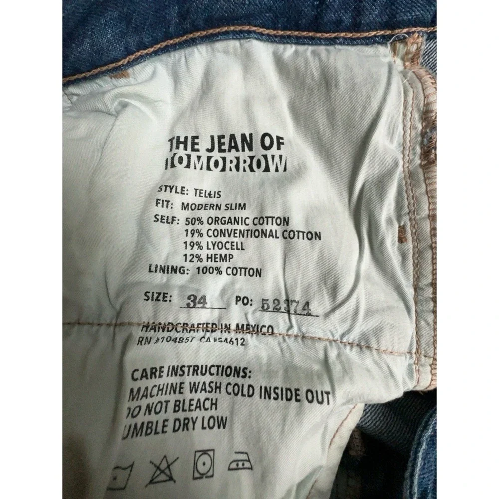 $210 NWT AG Men's The Jean Of Tomorrow Modern Slim Jeans Size 34 ( 37x 34.5)